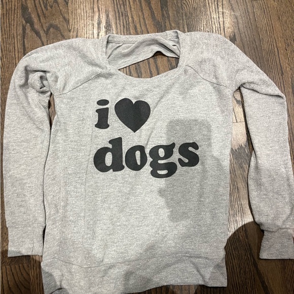 Chaser Grey sweatshirt I love dogs size x small - Picture 2 of 3